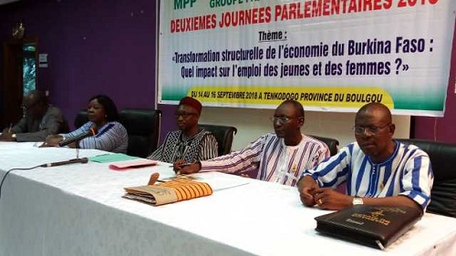 Emploi des jeunes et des femmes : Le groupe parlementaire MPP recommande à l’exécutif des réformes courageuses
