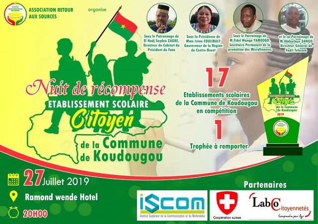 Association Retour aux sources : Nuit de récompenses scolaires et citoyennes à Koudougou