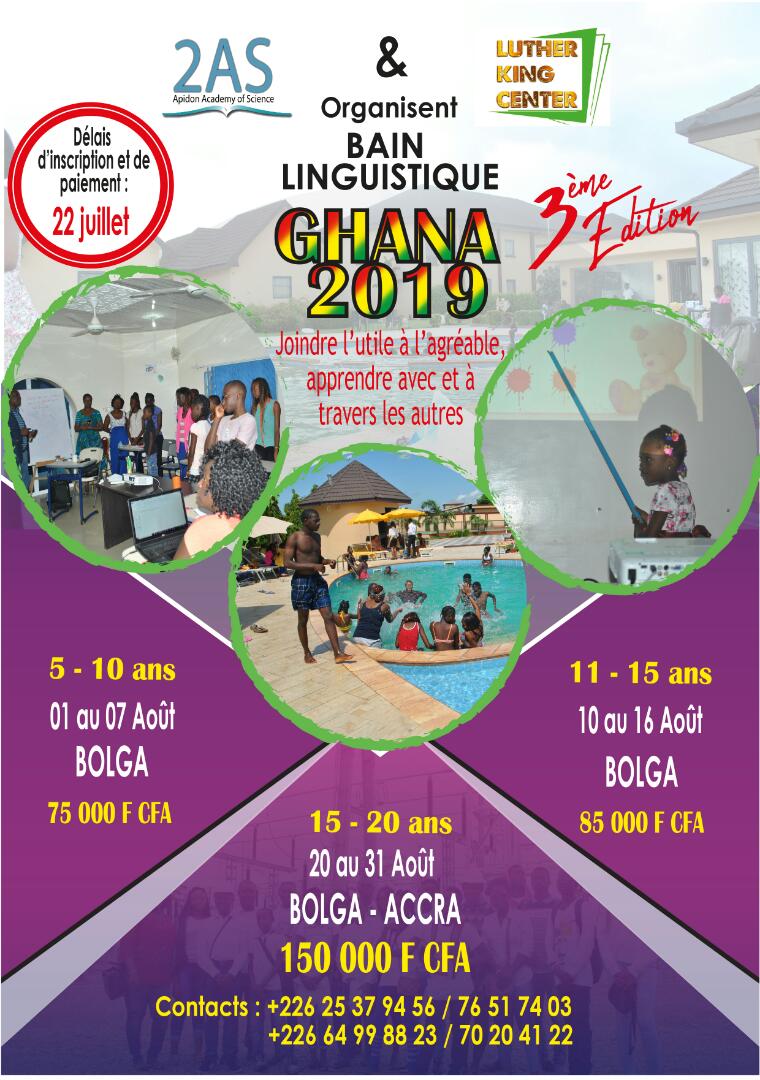 3e édition du bain linguistique Ghana 2019
