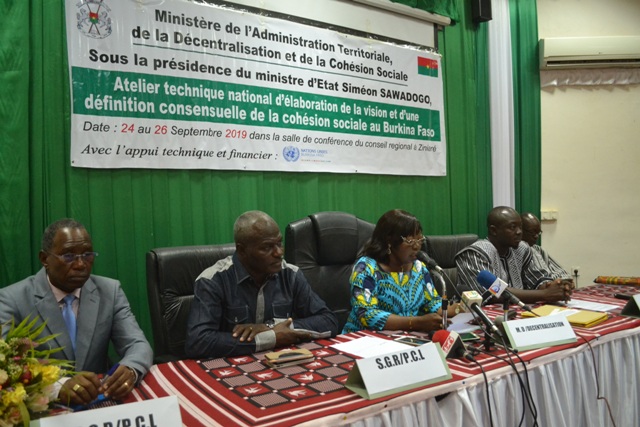 Burkina Faso : Les acteurs veulent s’accorder sur le concept de « cohésion sociale »