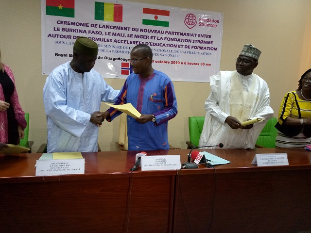 Accès à l’éducation : Le Burkina, le Mali et le Niger signent un partenariat avec la Fondation Stromme