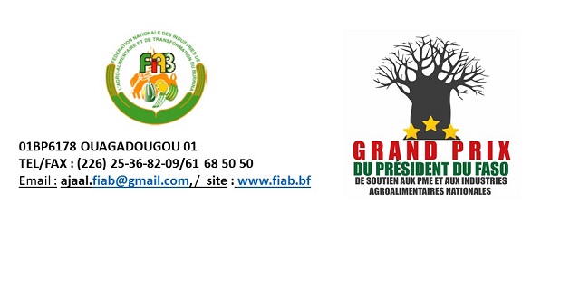 Appel à candidature pour le  « Grand Prix du Président du Faso pour le soutien au développement de la compétitivité des PME et Industries agroalimentaires nationales » 