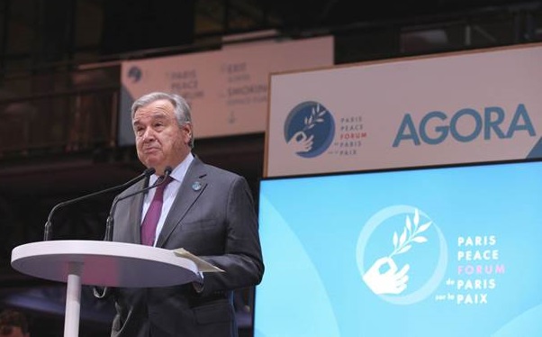António Guterres, Secrétaire général de l’ONU au Forum de Paris sur la paix : « Le monde se fissure. Le statu quo n’est pas tenable »  