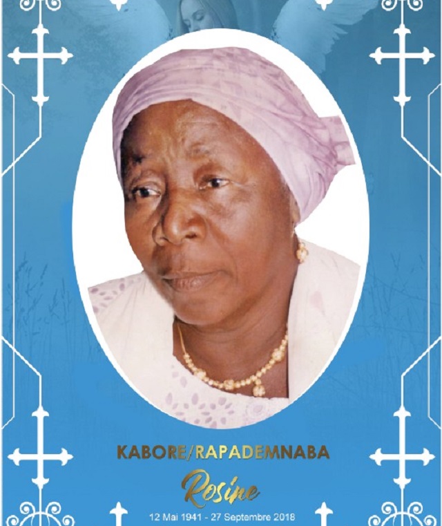 In memoria : Kaboré/Rapademnaba Rosine