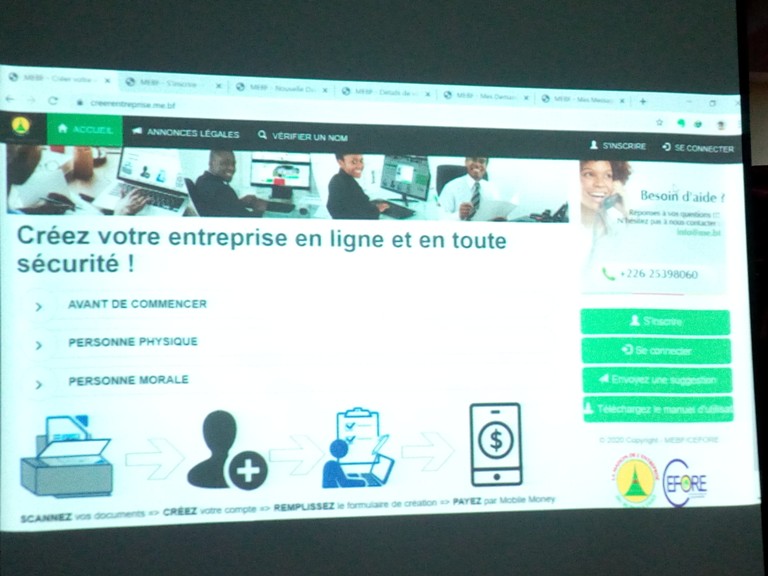 Maison de l’entreprise du Burkina : C’est désormais possible de créer une entreprise en ligne !