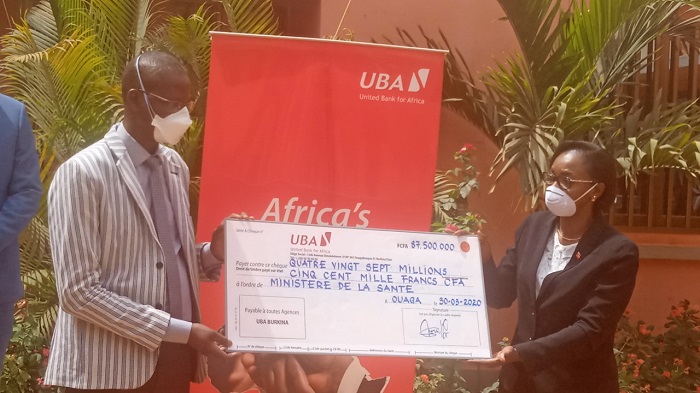 Lutte contre le Covid-19 : UBA Burkina apporte un soutien de 87 500 000 F CFA