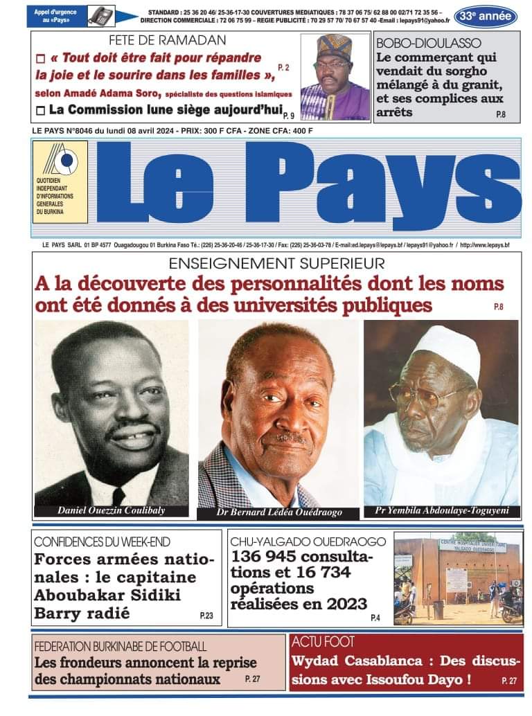 LeFaso L actualit Au Burkina Faso