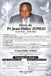 Décès du Pr Jean-Didier Zongo : Faire-part