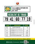 Résultats du tirage du Faso Loto CADEAU du Mardi 22 septembre 2026