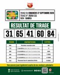 Résultats du tirage du Faso Loto MAGIC du 27 septembre 2026