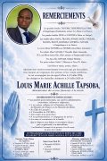 Décès de Louis Marie Achille Tapsoba&nbsp;: Remerciements