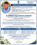 Décès de KAMBIRE Dagaratafèrètaar Judichaël : Remerciements