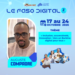 Les 100 Visages du Burkina Digital&nbsp;: Auguste Compaoré, de la Silicon Valley du commerce en ligne aux plateformes numériques africaines