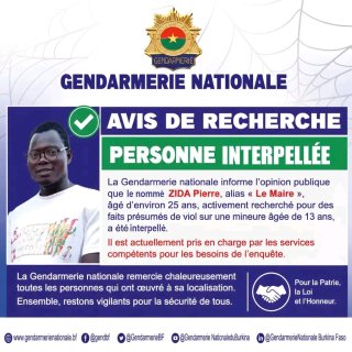 Burkina Faso : La Gendarmerie nationale annonce l’interpellation de Pierre Zida après l’avis de recherche lancé