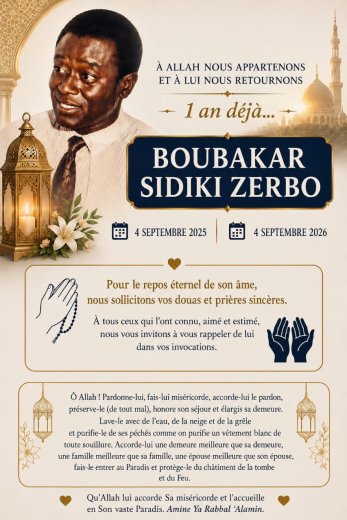 In memoriam&nbsp;: BOUBAKAR SIDIKI ZERBO
