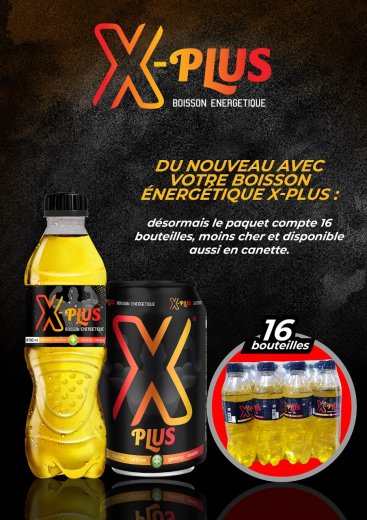 Boisson énergétique X-plus : désormais le paquet compte 16 bouteilles, moins cher et disponible aussi en canette