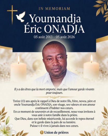 In memoriam&nbsp;: Youmandja Eric ONADJA