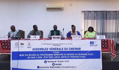 Burkina&nbsp;: Le Comité national Mémoire du monde fait le bilan de six années d’actions et trace de nouvelles perspectives