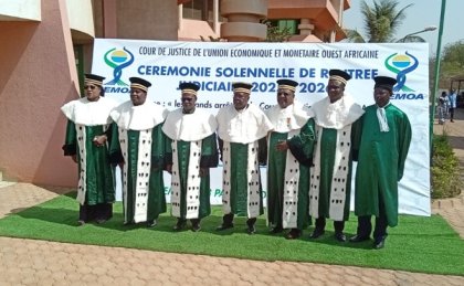 UEMOA-Rentrée judiciaire 2025-2026 de la Cour de justice : Réflexion, bilan et projection autour des grands arrêts de la juridiction