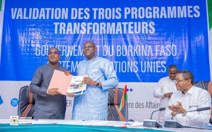 Burkina Faso-Nations Unies&nbsp;: 850 milliards de francs CFA pour accélérer la mise en œuvre du “Plan RELANCE’’