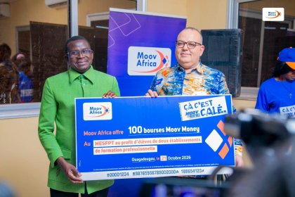 Burkina&nbsp;: Moov Africa-ONATEL soutient l’excellence scolaire avec des bourses et du matériel informatique d’une valeur de 16,5 millions de FCFA