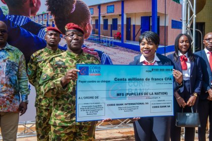 Solidarité au Burkina : Coris Bank International soutient les pupilles de la Nation avec un appui de 100 millions de FCFA