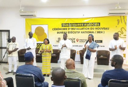 Publicitaires associés&nbsp;: Le nouveau Bureau exécutif national (BEN) installé, Christophe Sombié désormais président