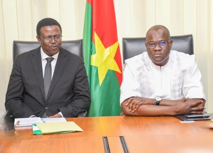 Résilience au Sahel : Le ministre de l’Économie et des Finances, Aboubakar Nacanabo, reçoit une mission conjointe de la BAD et du PAM