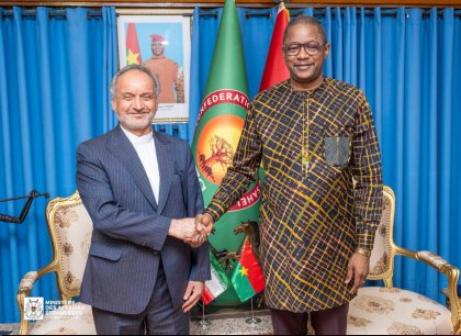 Coopération bilatérale&nbsp;: L’Ambassadeur d’Iran et le Chef de la diplomatie burkinabè échangent sur des questions d’actualité