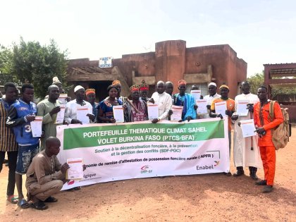 Région du Nakambé&nbsp;: L’Observatoire national du foncier offre des attestations de possession foncière rurale dans la commune d’Andemtenga