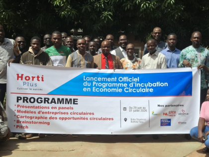 Bobo-Dioulasso&nbsp;: HortiPlus lance un programme d’incubation pour faire des déchets agricoles un levier de création d’entreprises