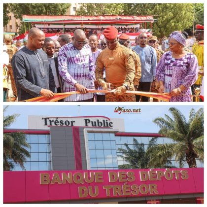 Burkina/Finances : Le président du Faso Ibrahim Traoré inaugure la Banque des dépôts du trésor (BDT)