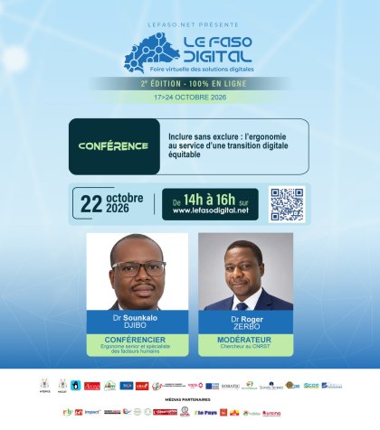 REPLAY |- Le Faso Digital, 2ᵉ édition : Conférence : « Inclure sans exclure : l’ergonomie au service d’une transition digitale équitable »