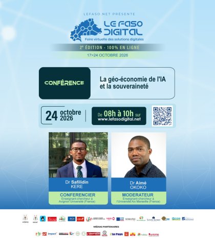 REPLAY |-  Le Faso Digital, 2ᵉ édition/ Conférence&nbsp;: «&nbsp;La géo-économie de l’IA et la souveraineté&nbsp;»