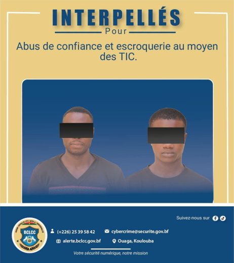 Cybercriminalité au Burkina&nbsp;: Deux hommes interpellés pour avoir fourni des cartes SIM à un réseau d’escroquerie en ligne