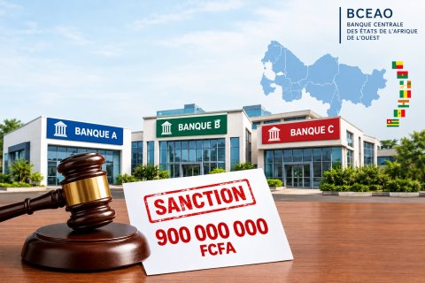 UMOA : Trois banques sanctionnées à hauteur de 900 millions de francs CFA pour manquements réglementaires