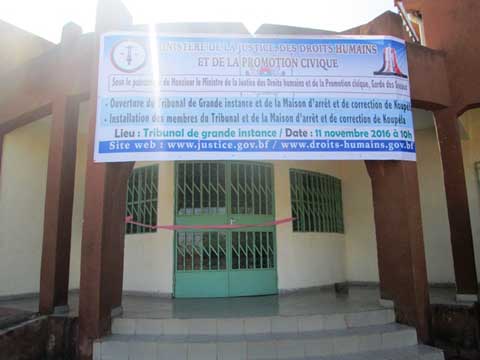 Koupèla a désormais son Tribunal de grande instance et sa Maison d’arrêt 