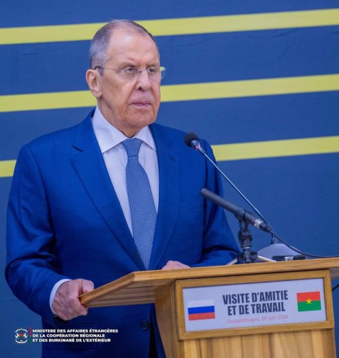 Burkina - Russie : « Nous sommes en étroite collaboration dans le domaine militaire », déclare le ministre Sergueï Lavrov