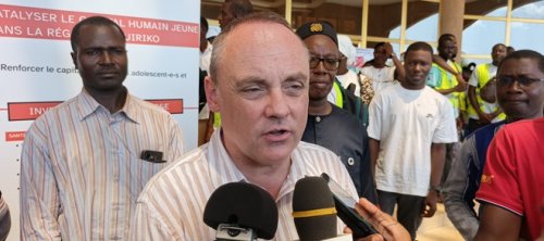 Burkina/Guiriko : La ministre en charge de l'emploi lance officiellement l'initiative Catalyser le capital humain jeune 4 yves sassenrath representant resident de l unfpa burkina faso.jpg ecbdd