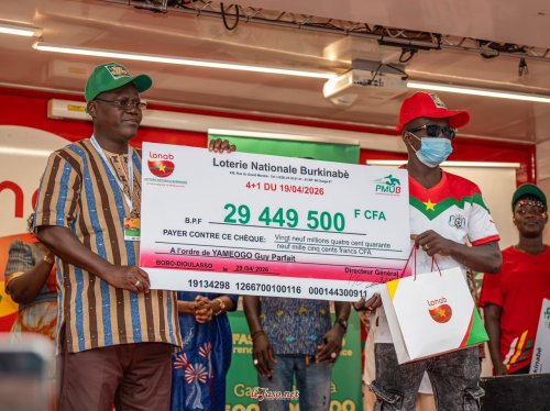 Faso Loto 5/90 : La Loterie nationale burkinabè célèbre deux nouveaux millionnaires à Bobo-Dioulasso 4 img 20260429 wa0054 2975a