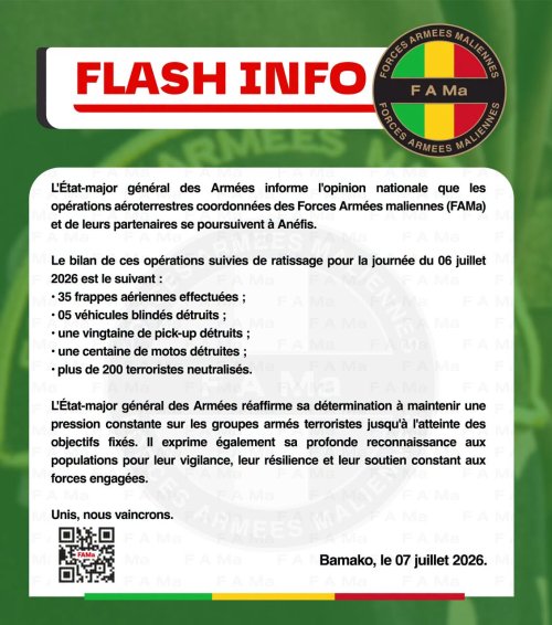 Mali : Plus de 200 terroristes neutralisés dans des opérations aéroterrestres à Anéfis 2 whatsapp image 2026 07 07 at 15.19 22 181cc