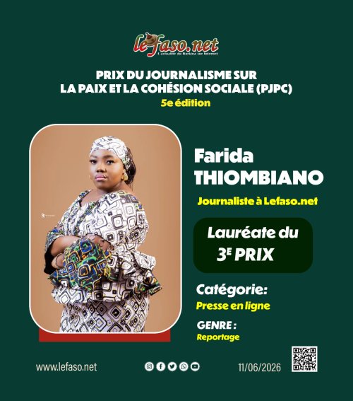 Burkina/ Prix du Journalisme pour la paix : Lefaso.net rafle quatre prix 2 img 20260611 wa0042 0d3fc