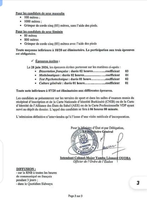 Gendarmerie nationale : Ouverture du recrutement de 600 élèves sous-officiers pour la promotion 2026-2028 4 whatsapp image 2026 05 08 at 11.49 28 7d945