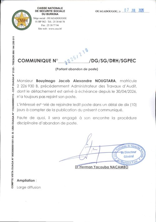 communique no2026 218 dg sg drh sgpec du 07 07 2026 aa474
