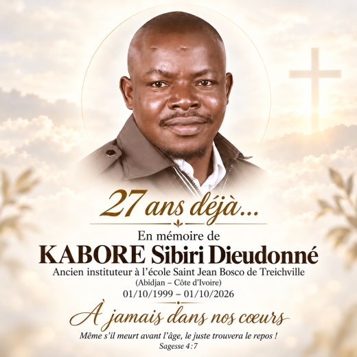 In memoriam&nbsp;: Kaboré Sibiri Dieudonné