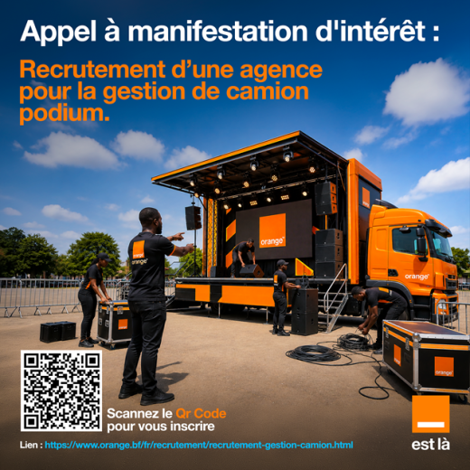 Avis d’appel à manifestation d’intérêt&nbsp;: Recrutement d’une agence pour la gestion de camion podium