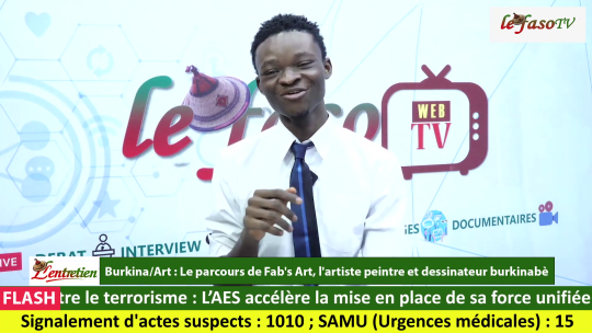 Burkina/Art&nbsp;: Le parcours de Fab’s Art, l’artiste peintre et dessinateur burkinabè