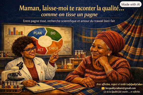 Maman, laisse moi te raconter la qualité… comme on tisse un pagne  