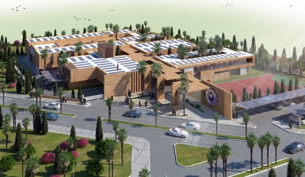 Réalisation de Abdoul Rachid Sana. Plan ayant remporté le concours pour la construction de l'école nationale d'architecture de Marrakech
