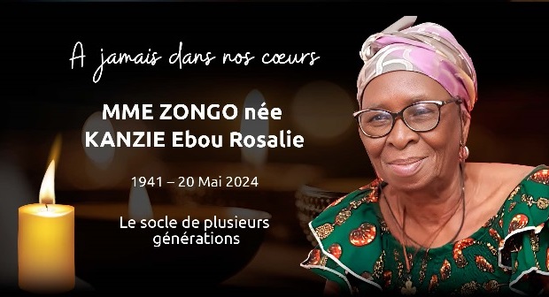 Décès de ZONGO née KANZIE Ebou Rosalie : Faire-part et programme des obsèques